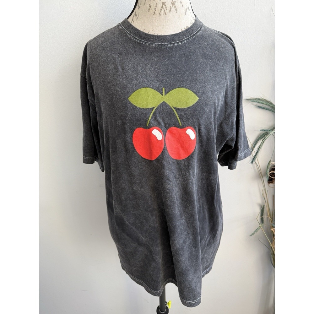 Jerzees Cherry Cherries Gray Vintage Adult‎ T-Shirt Size Xl